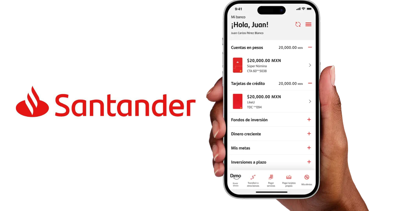 Envié divisas desde su APP Santander