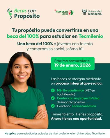 HEINEKEN y Tecmilenio lanzan becas 2026 para jóvenes líderes