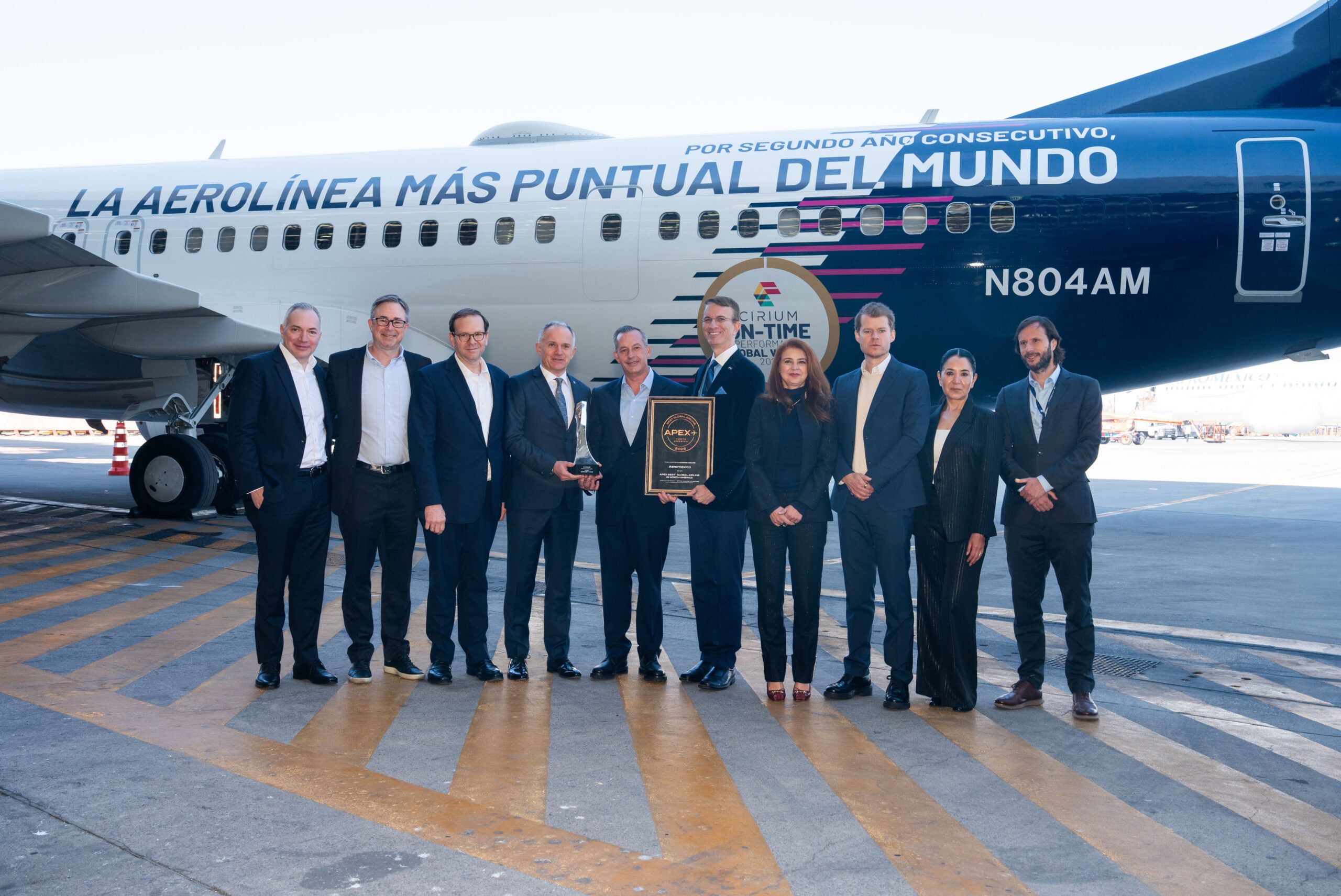 Aeroméxico, la aerolínea más puntual del mundo por segundo año