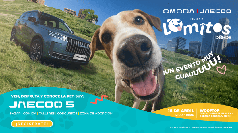 OMODA JAECOO participa en evento pet-friendly en Wooftop Condesa