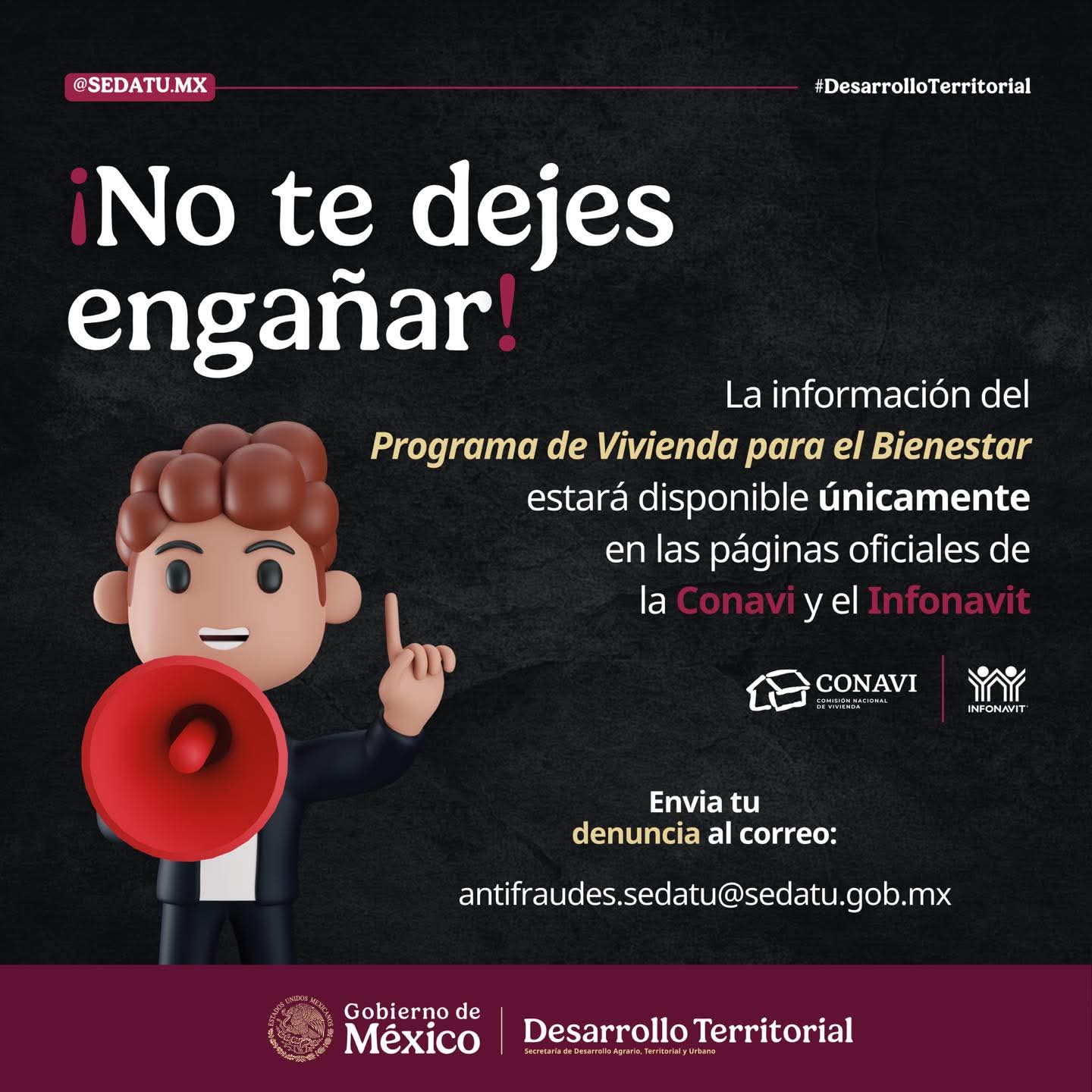 Sedatu e Inafed alertan a municipios por falsos gestores