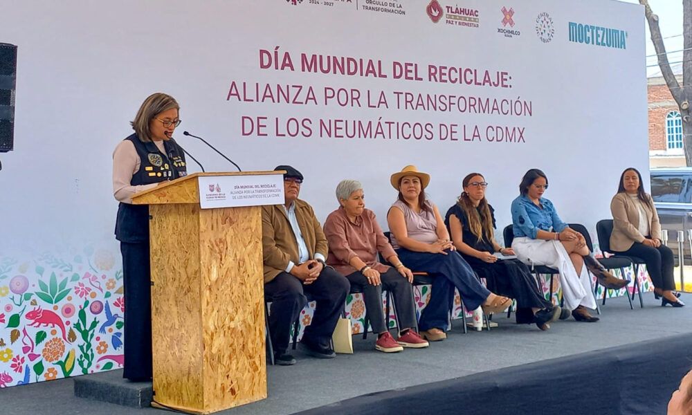 Moctezuma impulsa reciclaje de llantas en CDMX