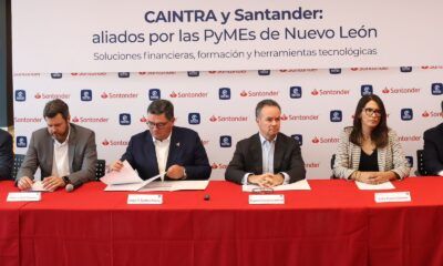 Santander y CAINTRA anuncian 100 mdp en créditos para PyMEs de Nuevo León