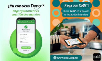 CoDi y DiMo son medios de pago sencillos en tu celular
