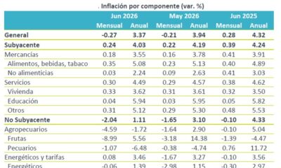 Crecimiento de precios en junio es negativo pero su panorama es complejo