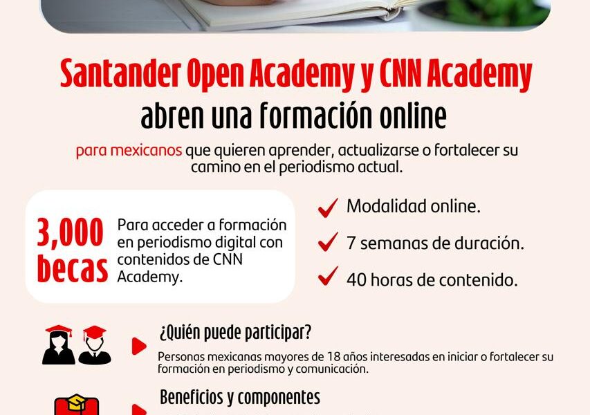 Santander abre convocatoria para becas de periodismo digital