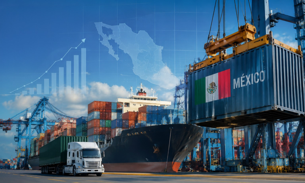 Exportaciones de México crecen 34.4% en junio y elevan el superávit comercial
